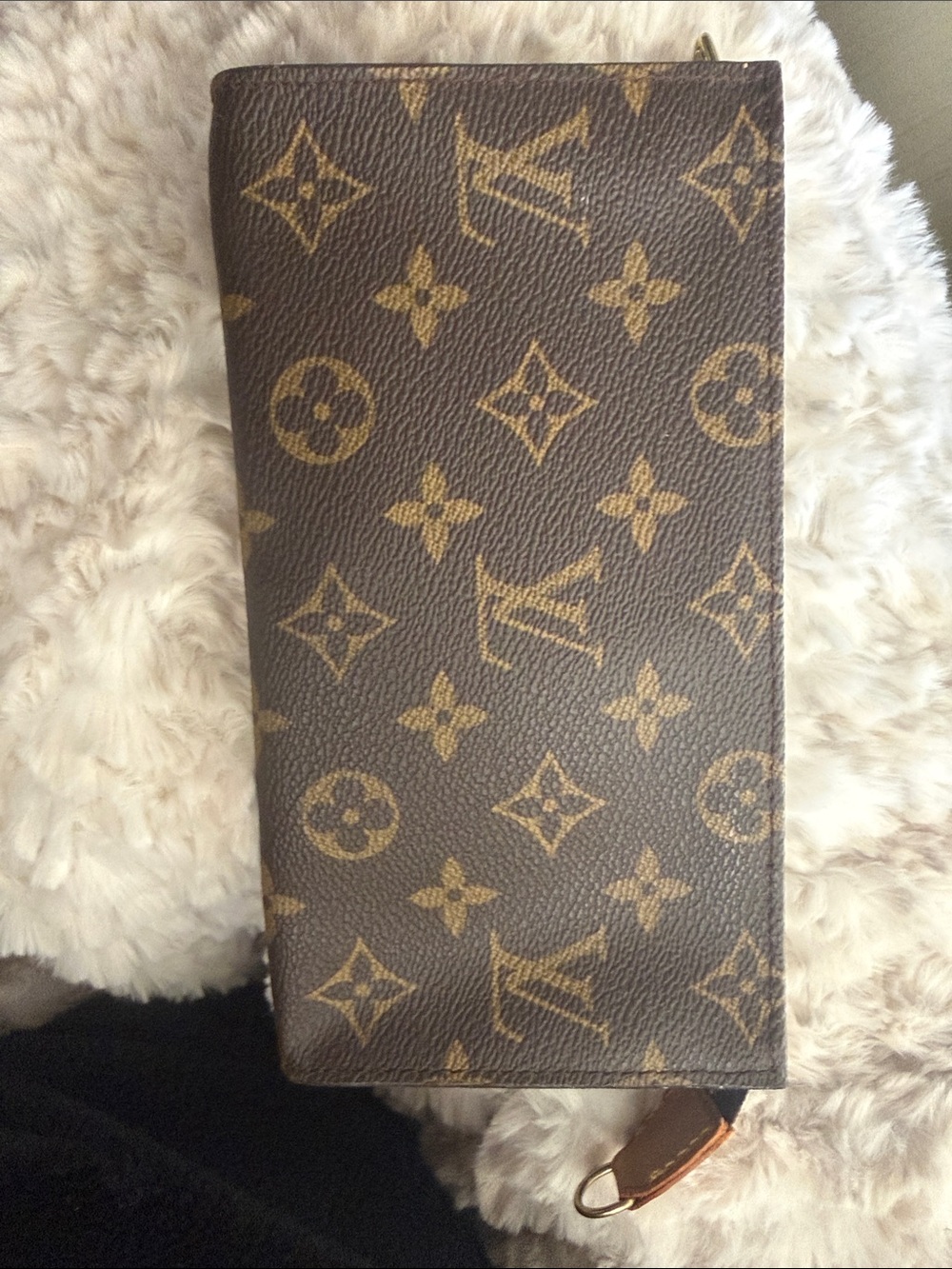 Louis Vuitton Brown and Tan Monogram Long makeup bag-wallet